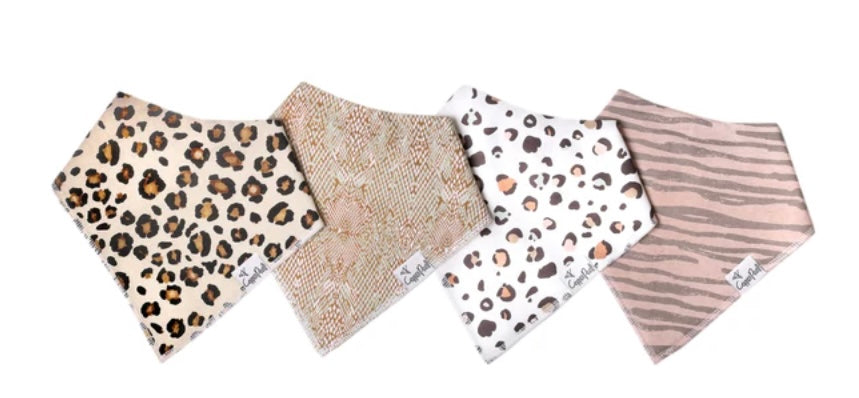 Baby Girl Bandana Bibs -Copper Pearl