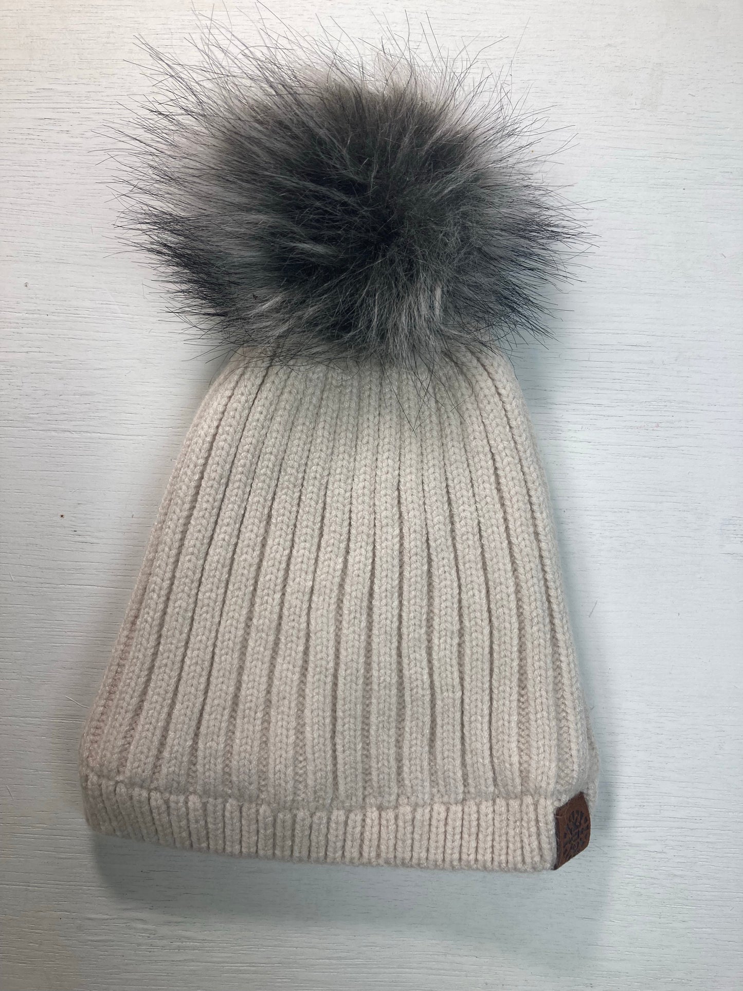 Lined Knit Hat with Pompom  Calikids