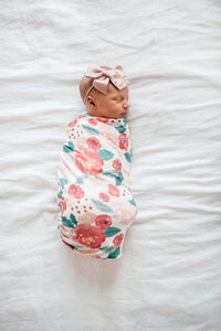 Copper Pearl Knit Swaddles- Baby Girl