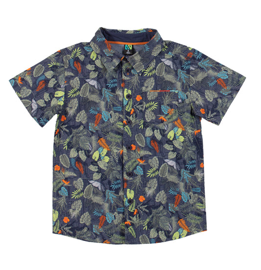 Jungle Button Down Shirt -Green-Nano