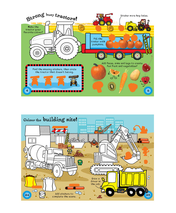 Ultimate Sticker File Tractor And Trucks Activity Book