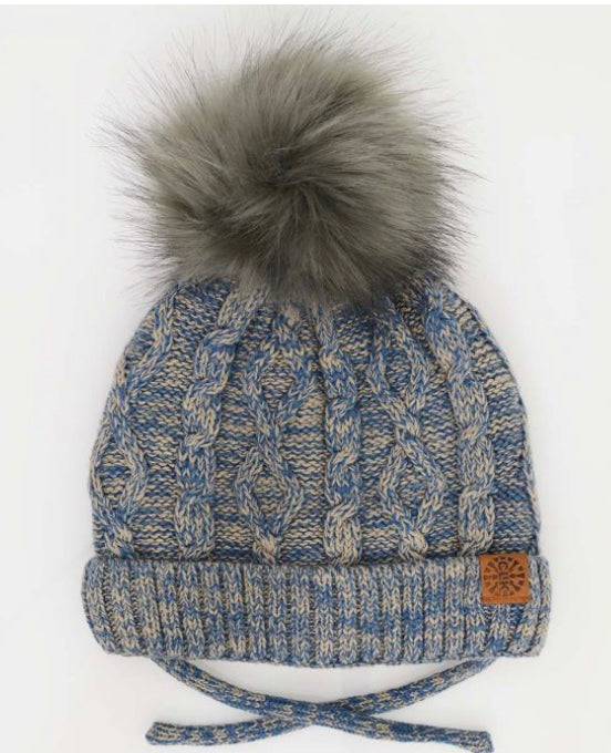 Fleece Lined Cable Knit Hat