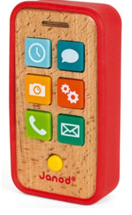 Toy phone, wooden phone, janod toys