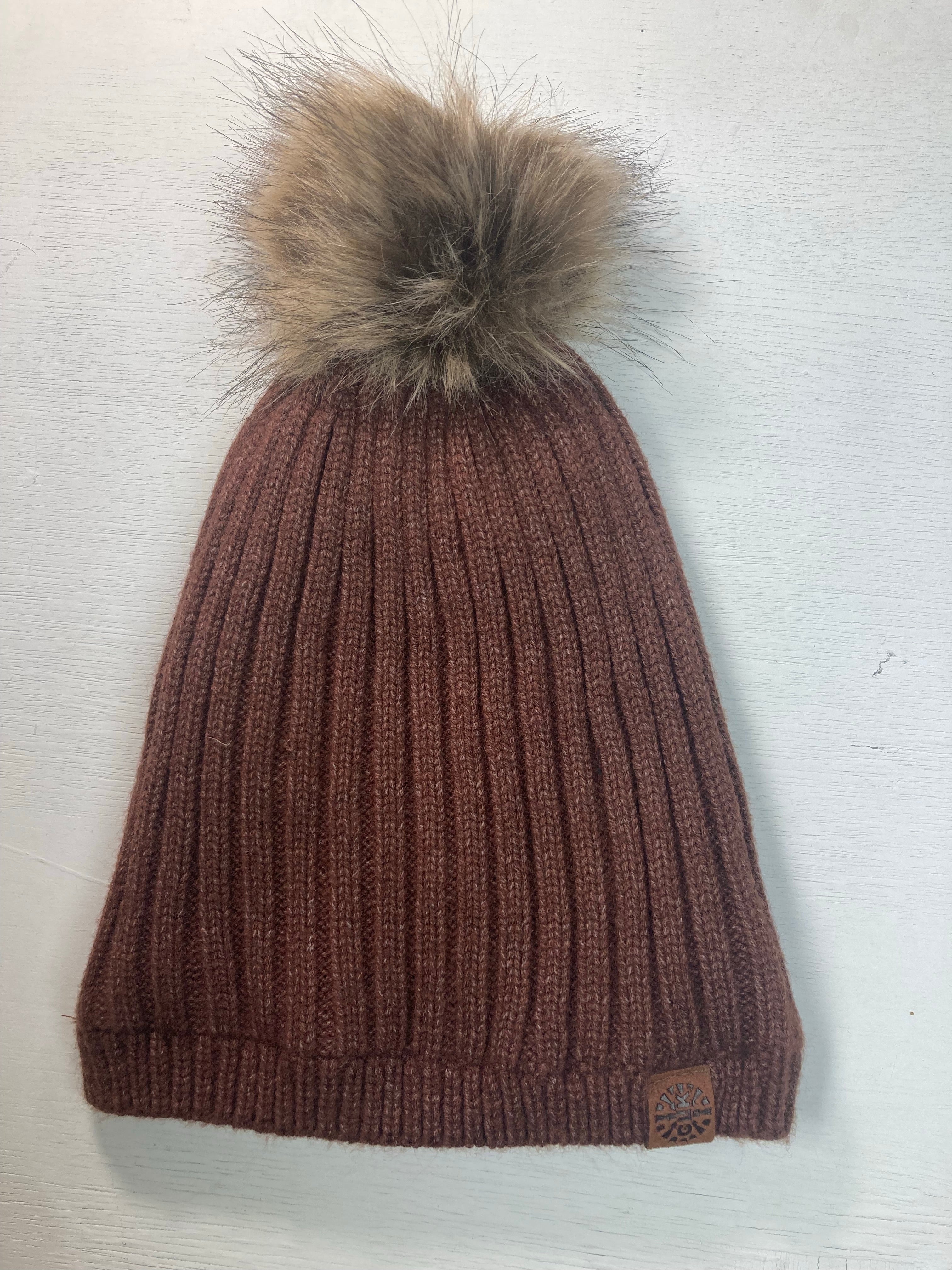 Lined Knit Hat with Pompom  Calikids