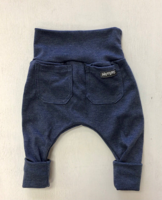Poly Cotton Pocket Grow Pants For Babies-Niffers
