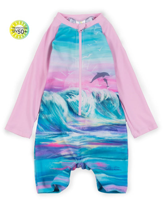 Nano - long sleeve one-piece rashguard swimsuit